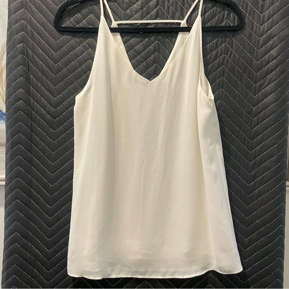 LOFT White V Neck blouse